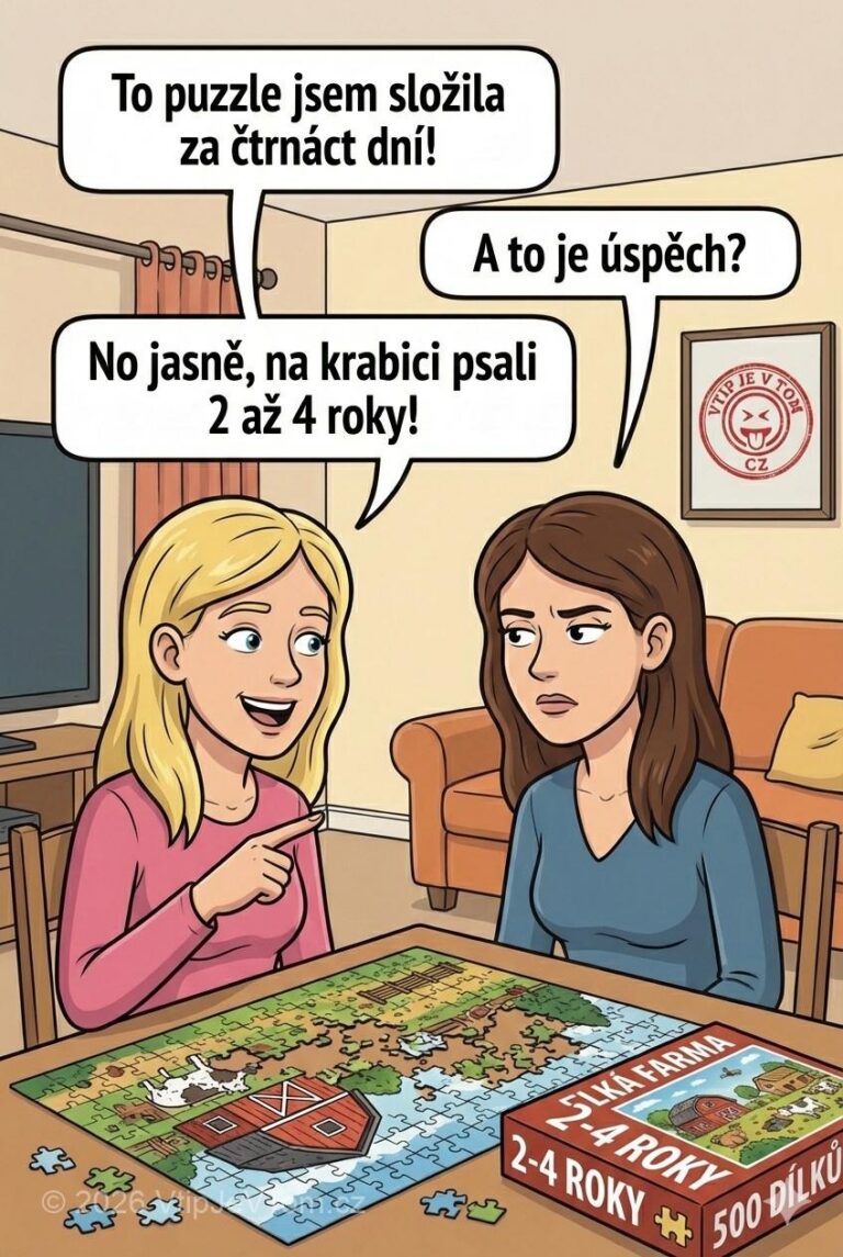 Rychlostní rekord Rychlostní rekord - Blondýnka se chlubí kamarádce: „To puzzle jsem složila za čtrnáct...