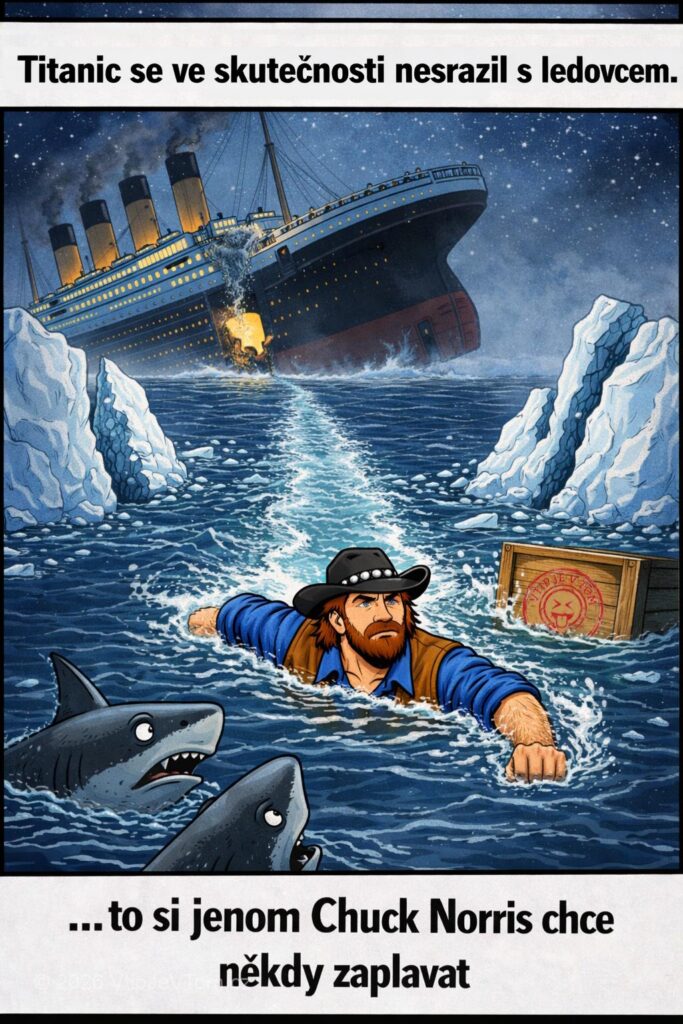 Chuck Norris a Titanic Chuck Norris a Titanic - Titanic se ve skutečnosti nesrazil s ledovcem. To si jenom...