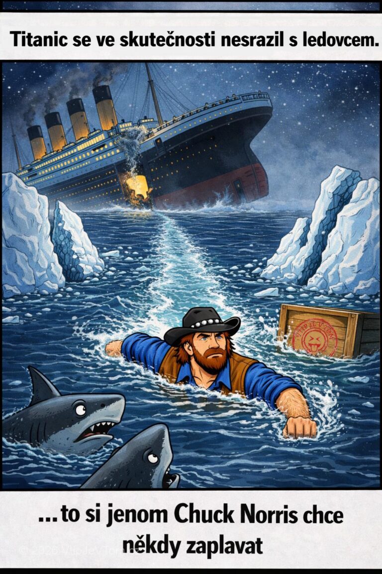 Chuck Norris a Titanic Chuck Norris a Titanic - Titanic se ve skutečnosti nesrazil s ledovcem. To si jenom...