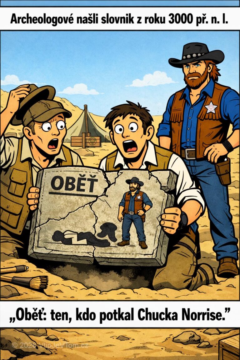 Chuck Norris a pradávný slovník Chuck Norris a pradávný slovník - Archeologové vykopali slovník pocházející z roku 3 000 před Kristem....