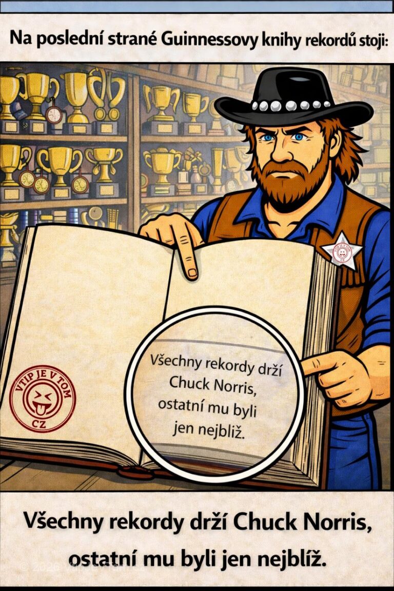 Chuck Norris a pravda v Guinnessově knize - Na poslední stránce Guinnessovy knihy rekordů malým písmem uvedeno že...