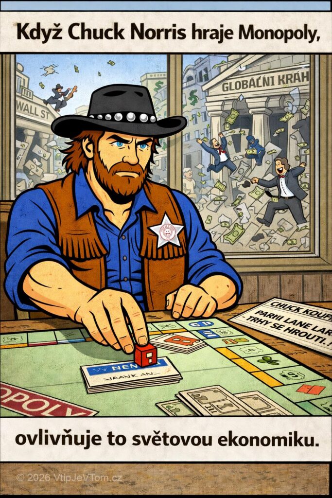 Chuck Norris hraje Monopoly Chuck Norris hraje Monopoly - Když Chuck Norris hraje Monopoly, ovlivňuje to světovou ekonomiku.