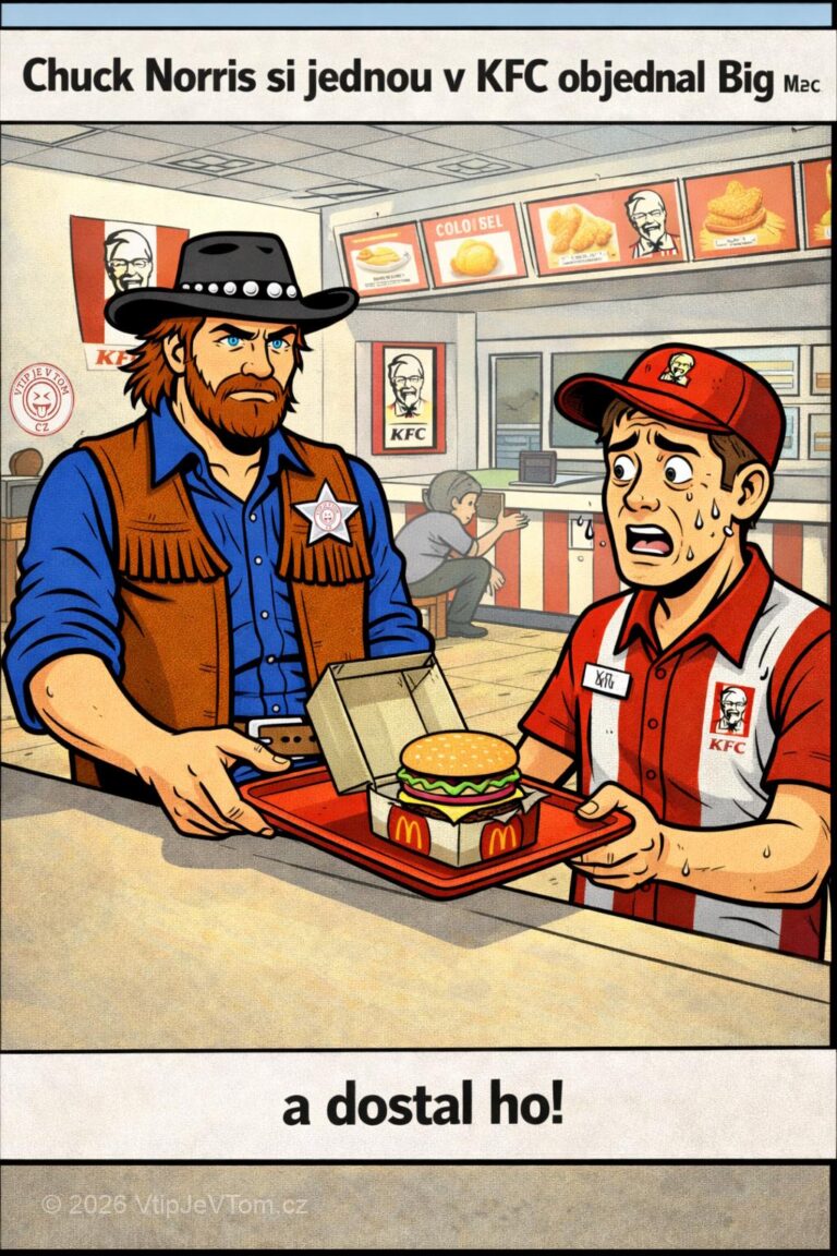Chuck Norris si objednal Big Mac Chuck Norris si objednal Big Mac - Chuck Norris si jednou v KFC objednal Big Mac –...
