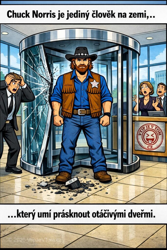 Chuck Norris umí prásknout dveřmi Chuck Norris umí prásknout dveřmi - Chuck Norris je jediný člověk na zemi, který umí prásknout...