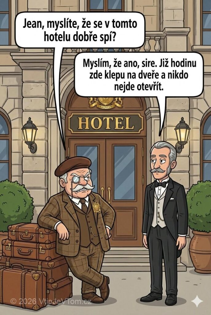 Lord Magnus se chce ubytovat Lord Magnus se chce ubytovat - Lord Magnus: "Jean, myslíte, že se v tomto hotelu dobře...