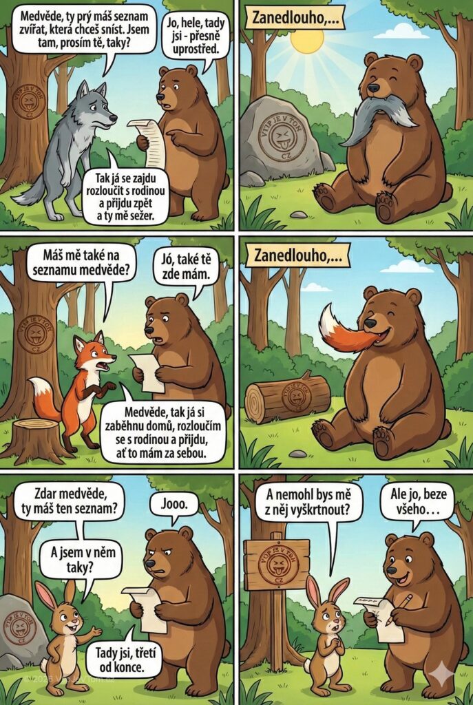 Medvědův seznam Medvědův seznam - Zvířátka v lese se dozvědí, že medvěd má seznam zvířat,...