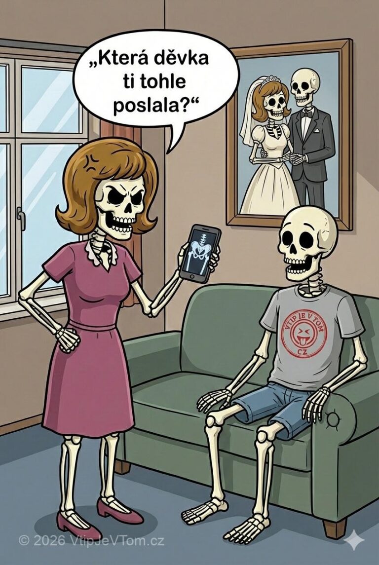 Náhodná kontrola telefonu - Kostlivka při 'náhodné kontrole' mobilu svého drahého najde rentgenovou fotku...