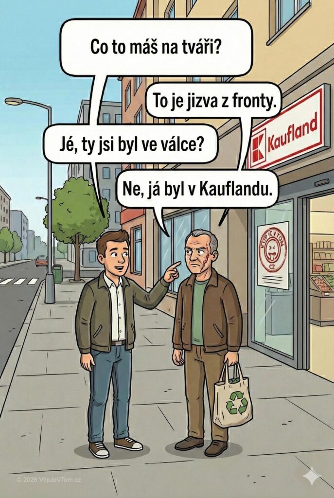 Není fronta jako fronta Není fronta jako fronta - Potkají se dva známí: „Co to máš na tváři?“ „To...