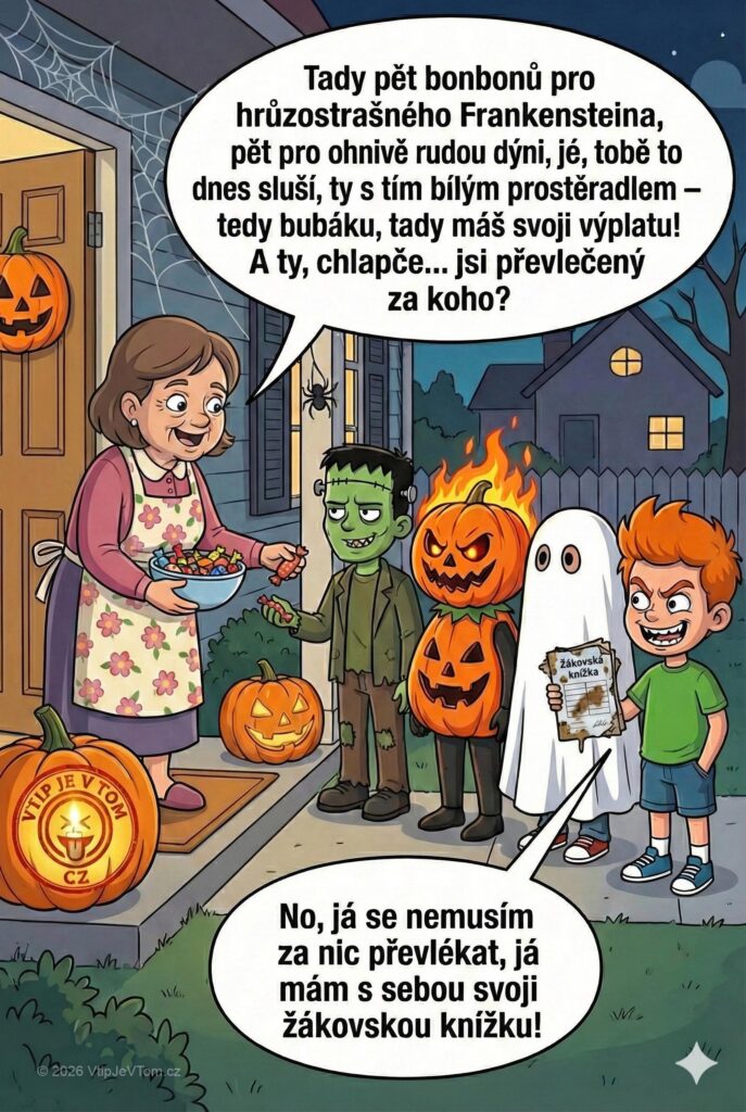 Pepíček a Halloween - Je Halloween. Všechny děti chodí koledovat převlečené za různé příšerky...