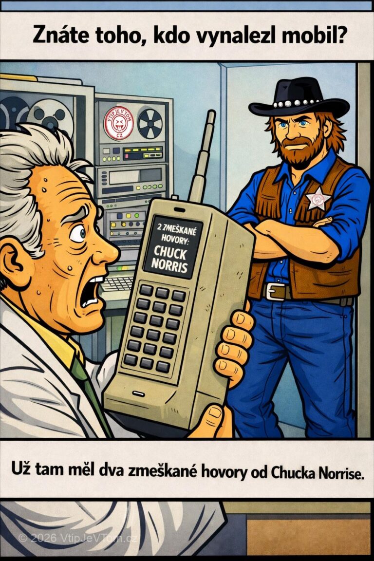 Zmeškaný hovor od Chucka Norrise - Znáte toho kdo vynalezl mobil?Když ho poprvé zapl, už tam...
