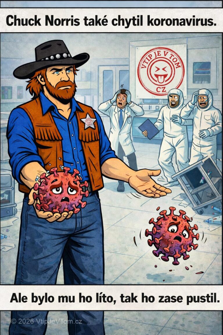 Chuck Norris a koronavirus Chuck Norris a koronavirus - Chuck Norris také chytil koronavirus, ale bylo mu ho líto...