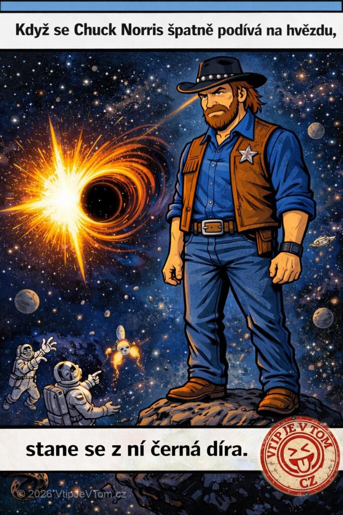 Chuck Norris se dívá na hvězdu Chuck Norris se dívá na hvězdu - Když se Chuck Norris špatně podívá na hvězdu, tak se...