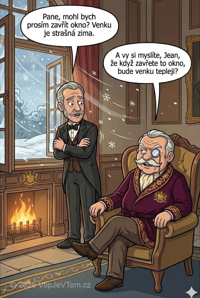 Jeanovi je zima - Jean: „Pane, prosím vás, mohl bych zavřít to okno? Venku...