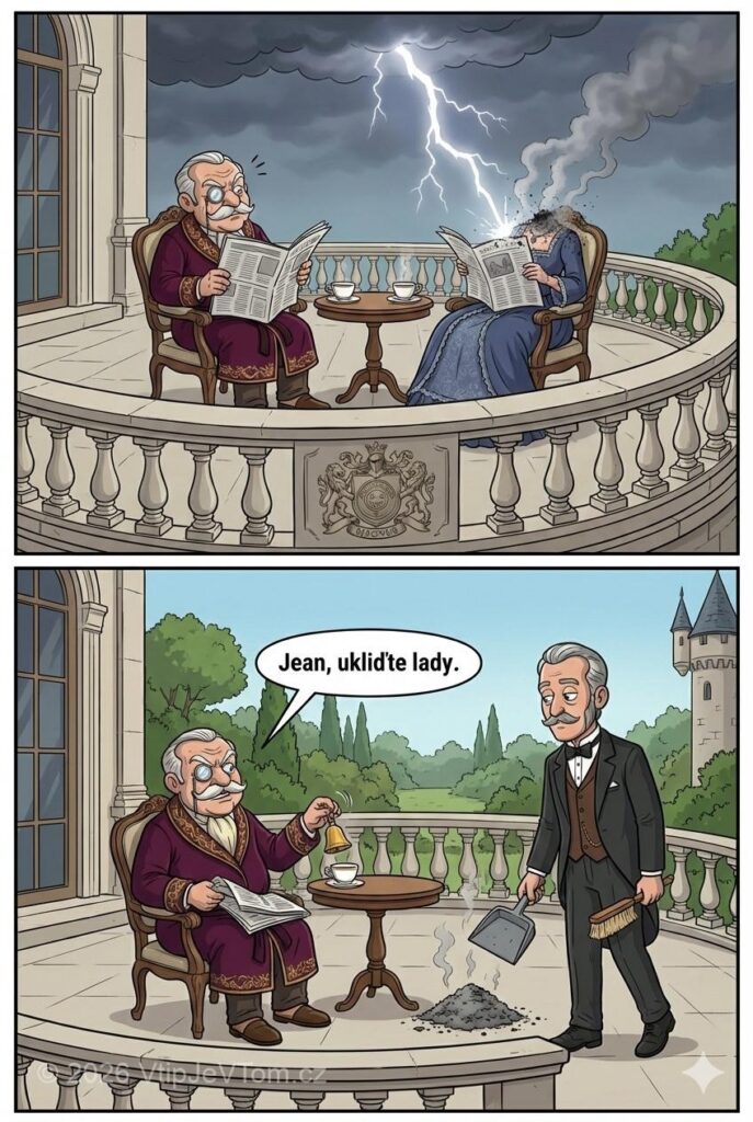 Lord Magnus a blesk Lord Magnus a blesk - Sedí takhle lord Magnus a lady na terase a čtou...