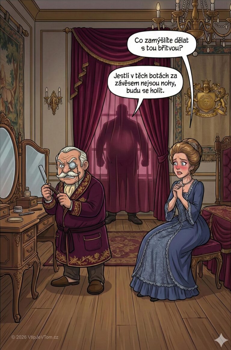 Lord Magnus hledá břitvu - Lord Magnus se vrací z daleké cesty. Vstoupí do pokoje...