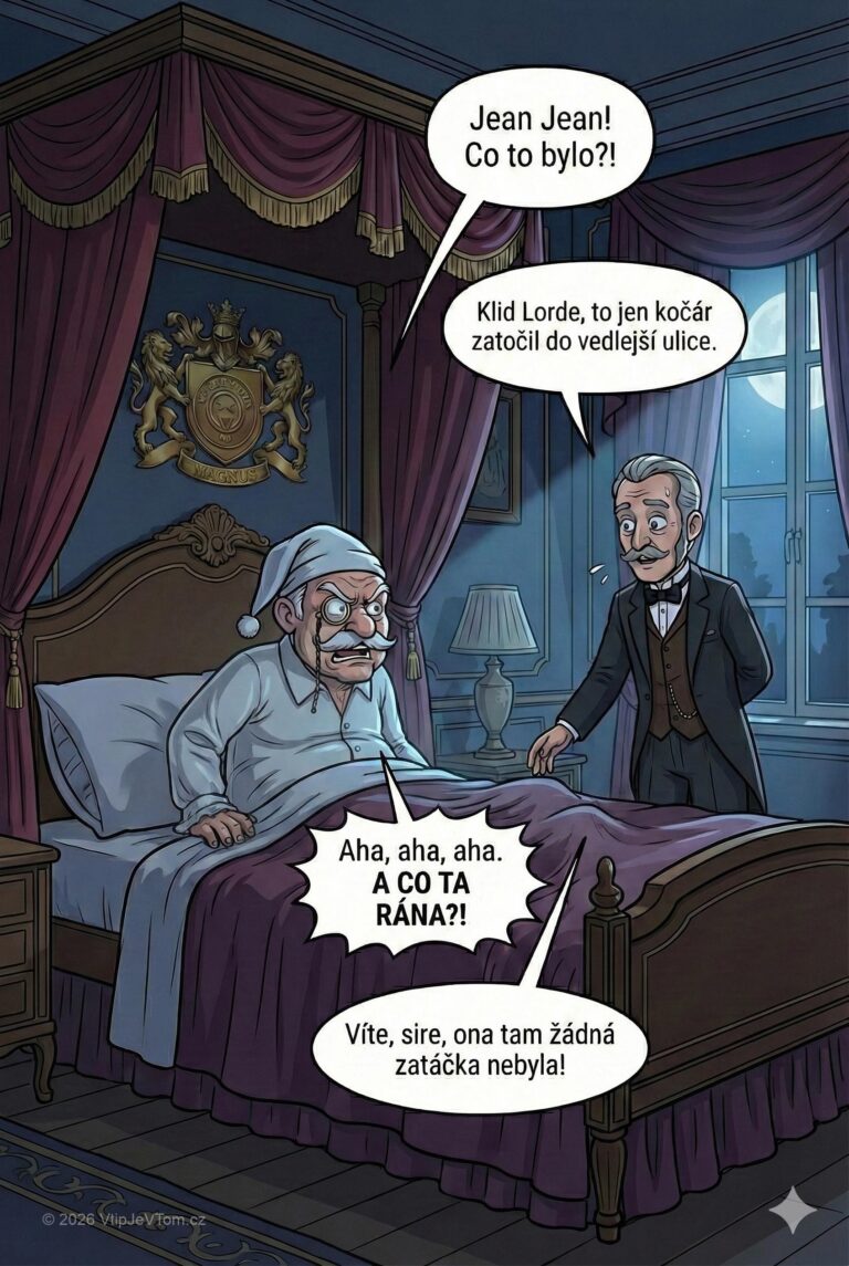 Lorda Magnuse probudí strašná rána - Lord Magnus: "Jean Jean! Co to bylo?!" Jean: "Klid Lorde,...