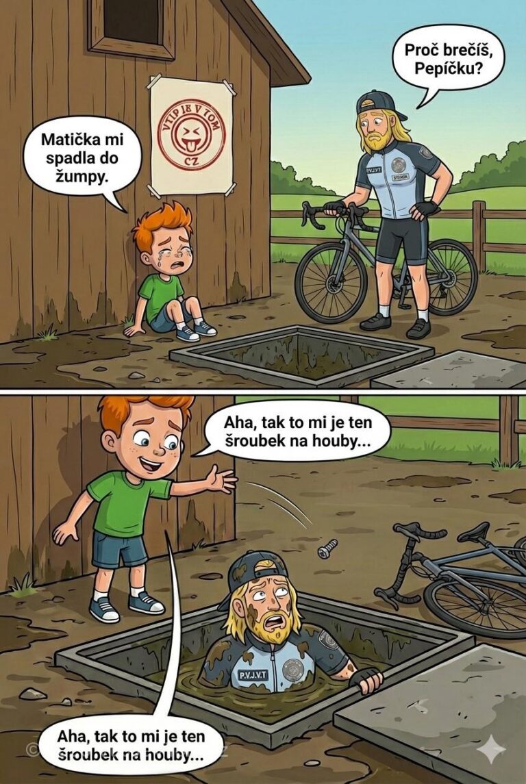 Pepíček, Standa a žumpa Pepíček, Standa a žumpa - Pepíček brečí u žumpy. Přijde tam za ním policista Standa...