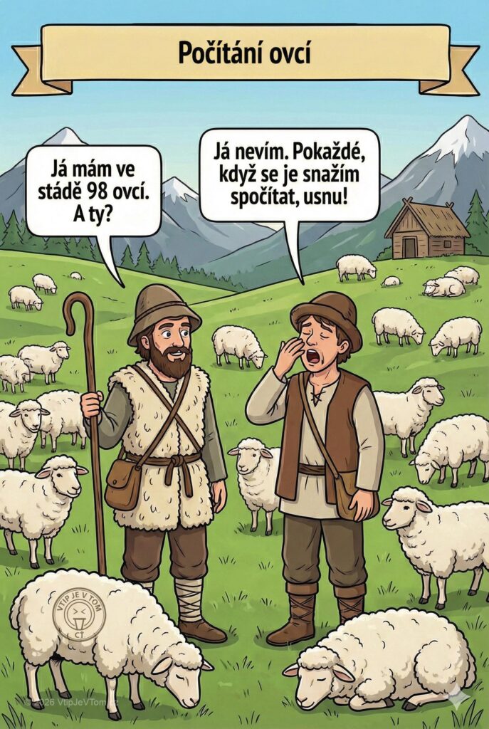 Počítání ovcí - Baví se dva pasáčci ovcí o tom, jak velká mají...