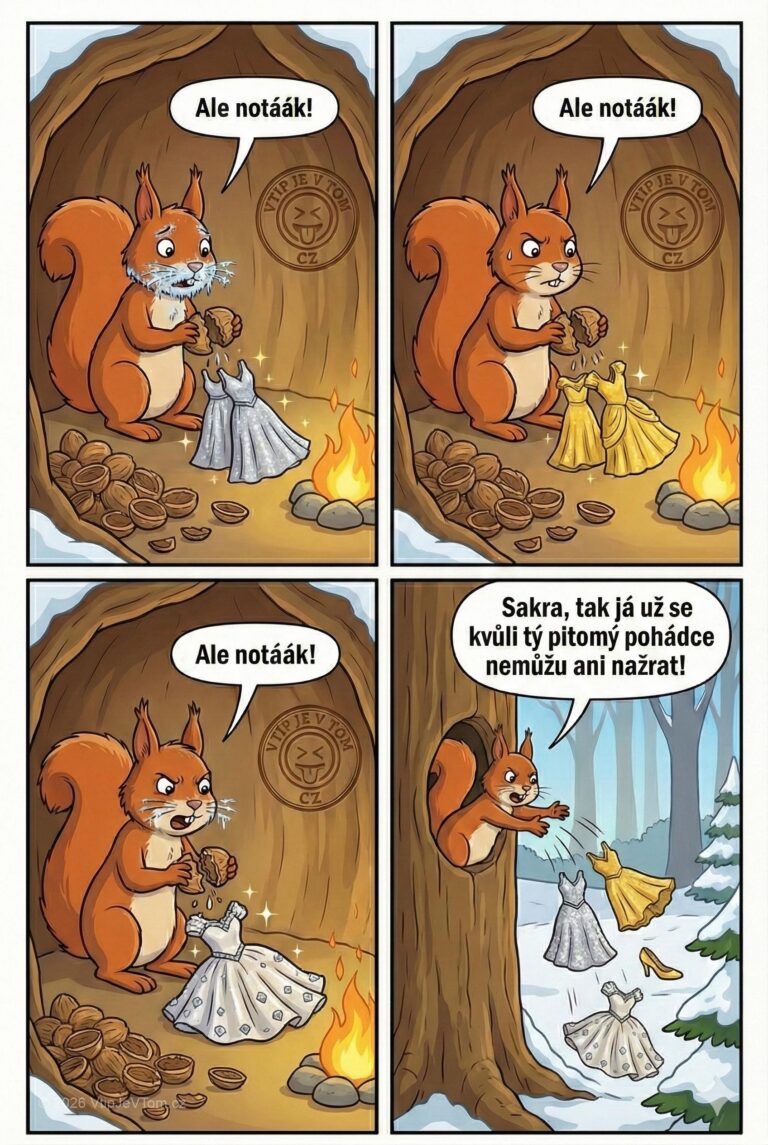 Veverka louská oříšky - Veverka na začátku zimy louská poslední oříšky, úplně hladová, konečně...