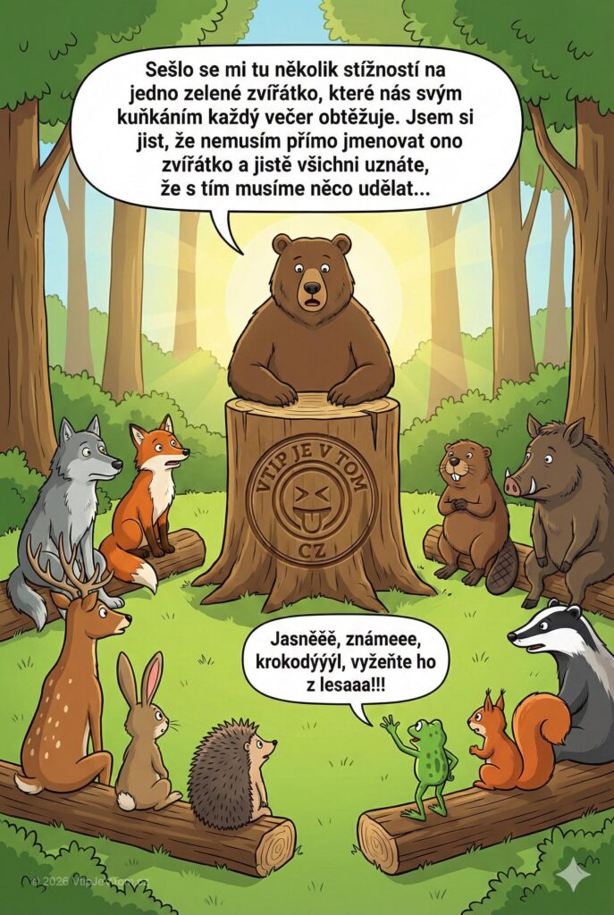 Výroční sněm lesních zvířátek - Všechna zvířátka z lesa se sešla na každoročním sněmu. V...