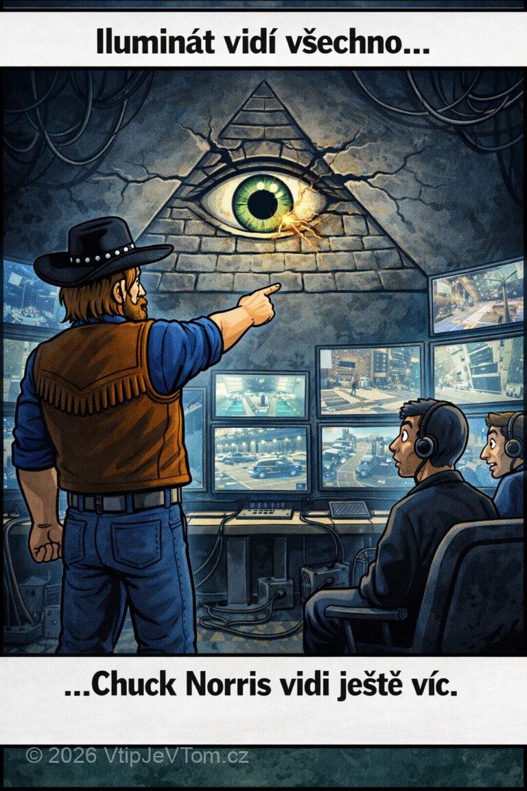 Chuck Norris a Iluminát Chuck Norris a Iluminát - Iluminát vidí všecko, ale Chuck Norris vidí ještě víc.