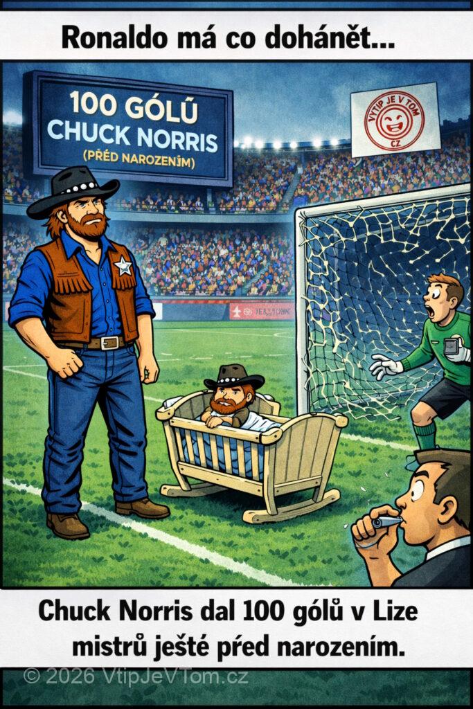 Chuck Norris a Liga mistrů - Ronaldo má co dohánět – Chuck Norris stihl dát v...