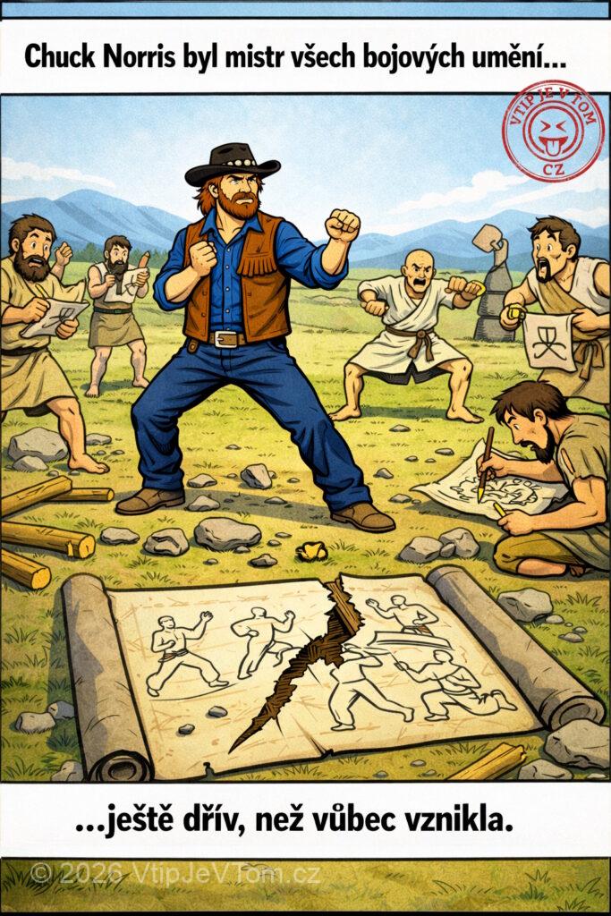 Chuck Norris mistr mistrů - Chuck Norris byl mistr všech bojových umění, mnohem dříve než...