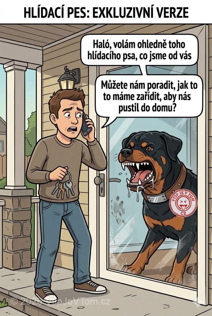 Hlídací pes exkluzívní verze - Haló, volám ohledně toho hlídacího psa, co jsme od vás...