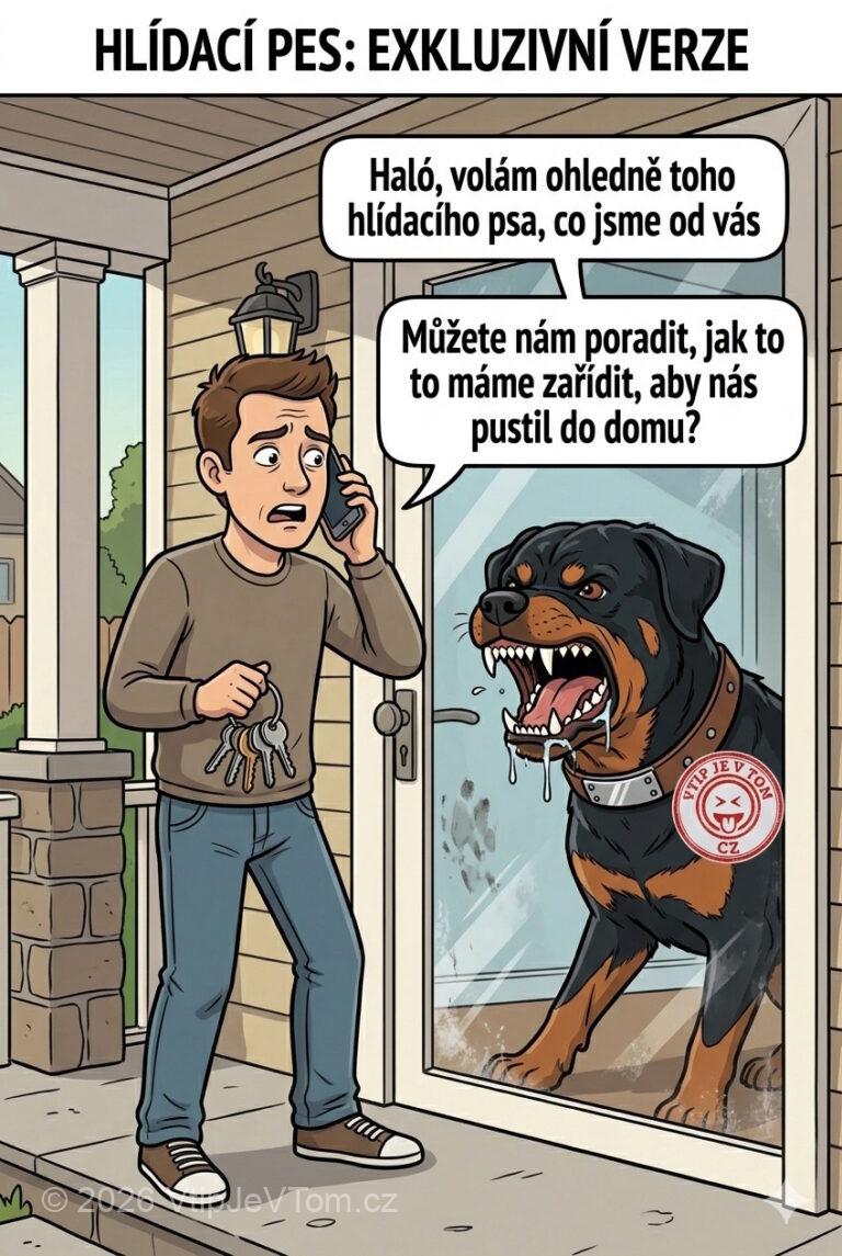 Hlídací pes exkluzívní verze - Haló, volám ohledně toho hlídacího psa, co jsme od vás...