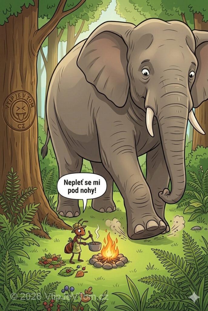 Oběd pro slona Oběd pro slona - Mravenec chystá oběd pro slona, ale ten je nedočkavý a...