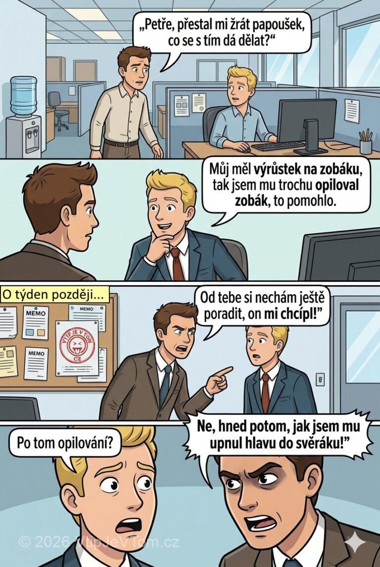 Problém se zobákem - Ptá se Pepa kolegy: „Petře, přestal mi žrát papoušek, co...