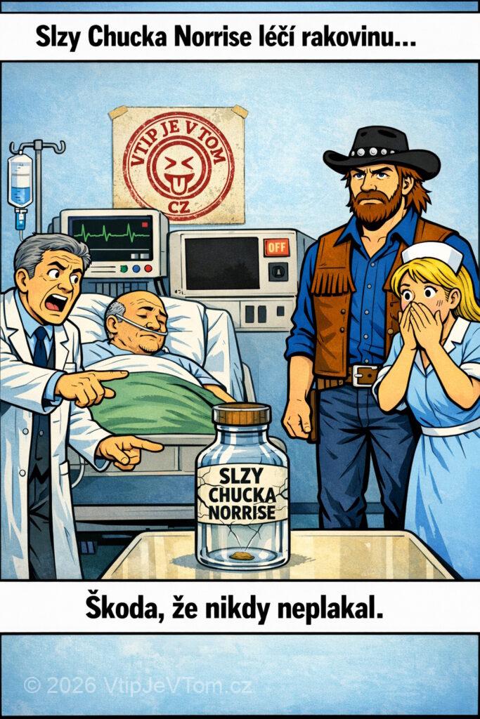 Slzy Chucka Norrise Slzy Chucka Norrise - Slzy Chucka Norrise léčí rakovinu. Škoda, že neplakal. Nikdy