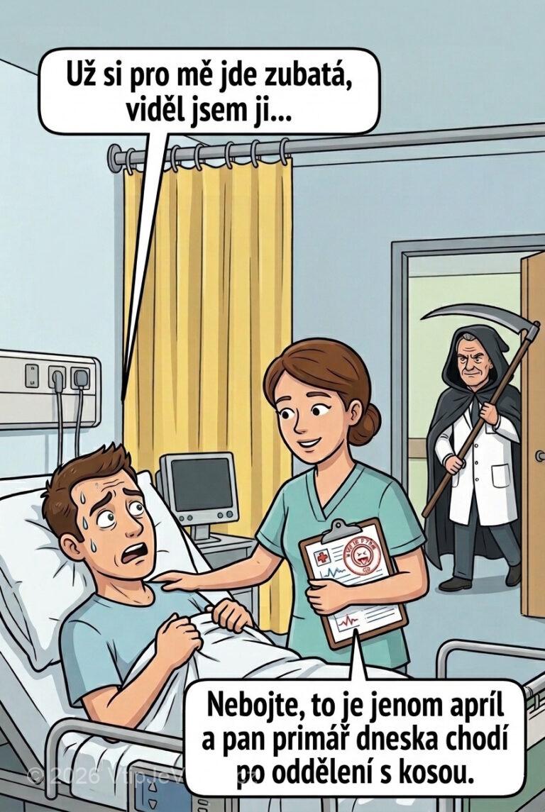 Smrťák v nemocnici Smrťák v nemocnici - Pacient v nemocnici se svěřuje sestřičce: „Už si pro mě...