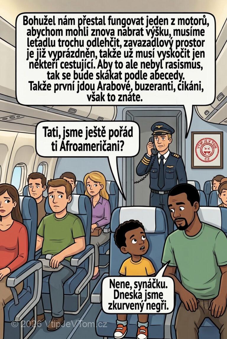 Abeceda v letadle Abeceda v letadle - V letadle říká pilot cestujícím: "Bohužel nám přestal fungovat jeden...