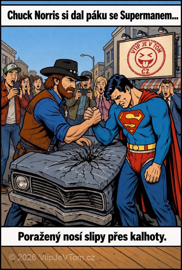 Chuck Norris a páka se Supermanem - Chuck Norris si prý jednou dal páku se Supermanem. Vítěze...
