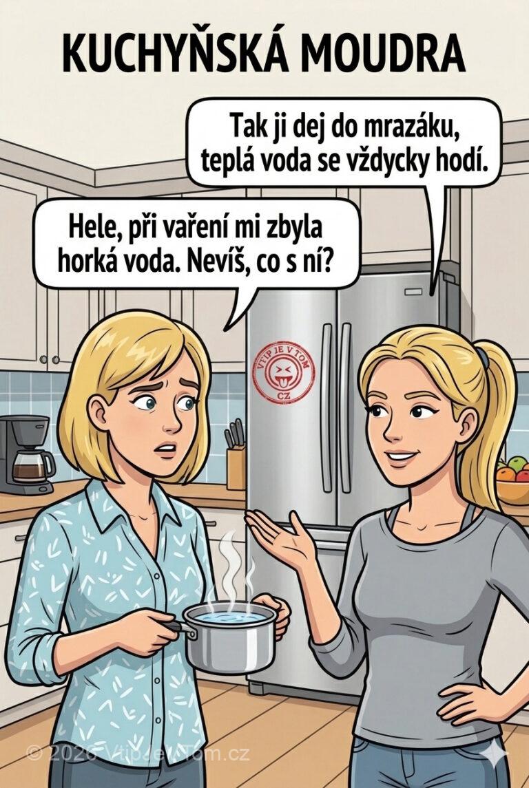 Dvě blondýnky a horká voda Dvě blondýnky a horká voda - Povídají si dvě blondýnky: "Hele, při vaření mi zbyla horká...