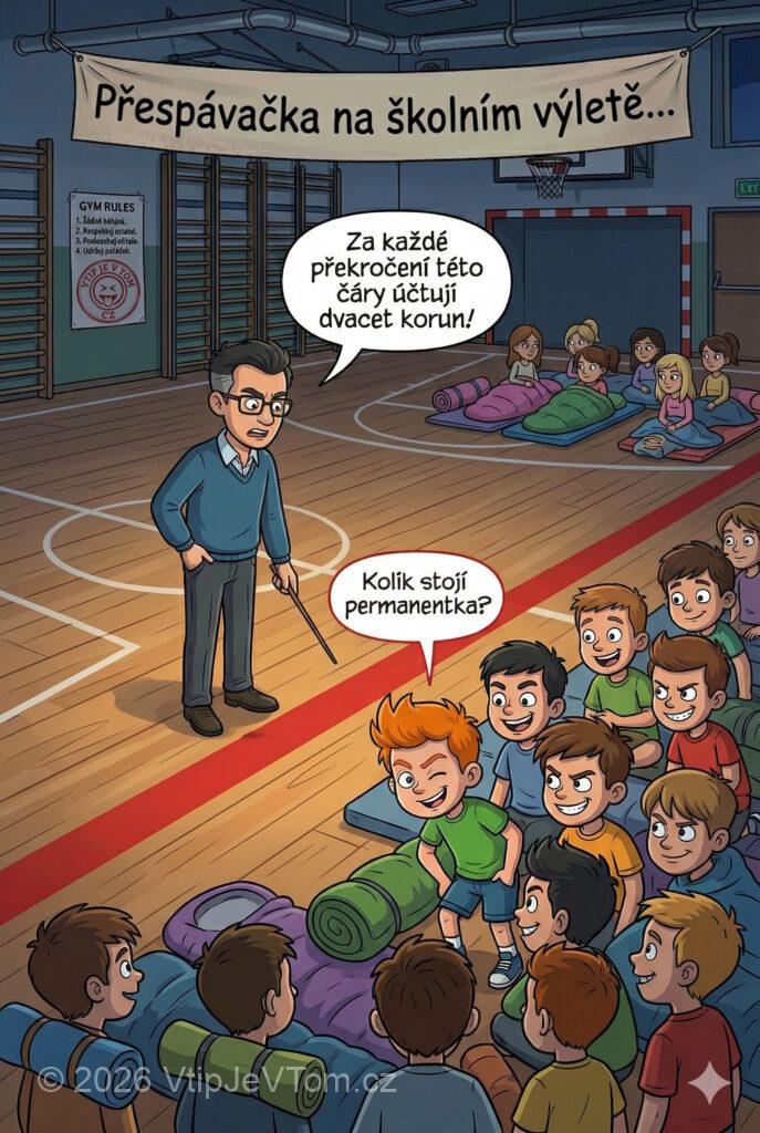 Pepíček a školní výlet - Na školním výletě přespává třída přes víkend v tělocvičně. Pan...