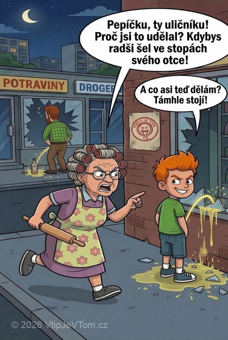 Pepíček jde ve stopách svého otce Pepíček jde ve stopách svého otce - Pepíček jde pozdě večer po ulici za ožralým chlapem. Chlap...