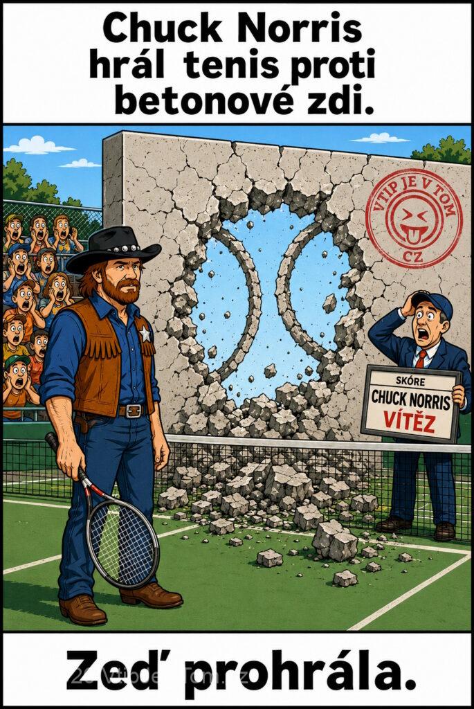 Chuck Norris a betonová zeď Chuck Norris a betonová zeď - Chuck Norris je první člověk, který porazil betonovou zeď v...