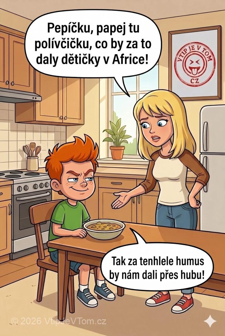 Pepíček a polívčička Pepíček a polívčička - Maminka: „Pepíčku, papej tu polívčičku, co by za to daly...