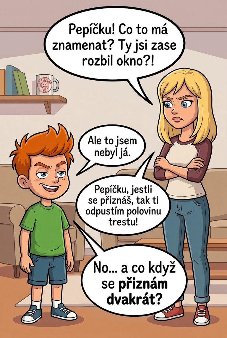 Pepíček 2x přiznává lumpárnu - Maminka se zlobí na Pepíčka, který ve škole zase rozbil...
