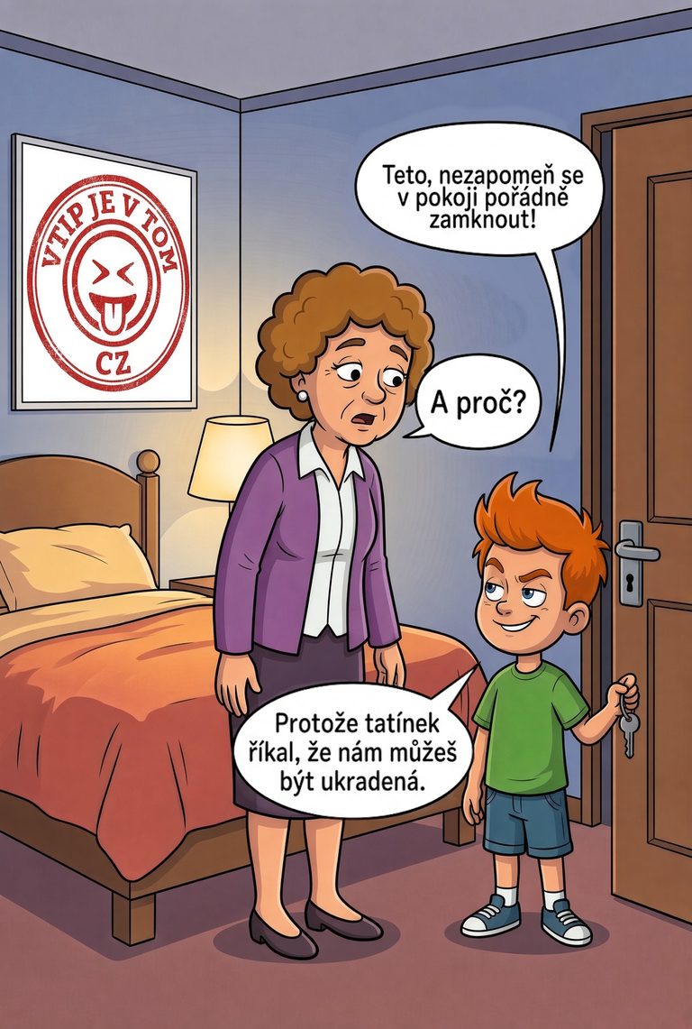 Pepíček a ukradená tetička Pepíček a ukradená tetička - Tetička přijela k rodině na návštěvu.Pepíček jí před spaním říká:...